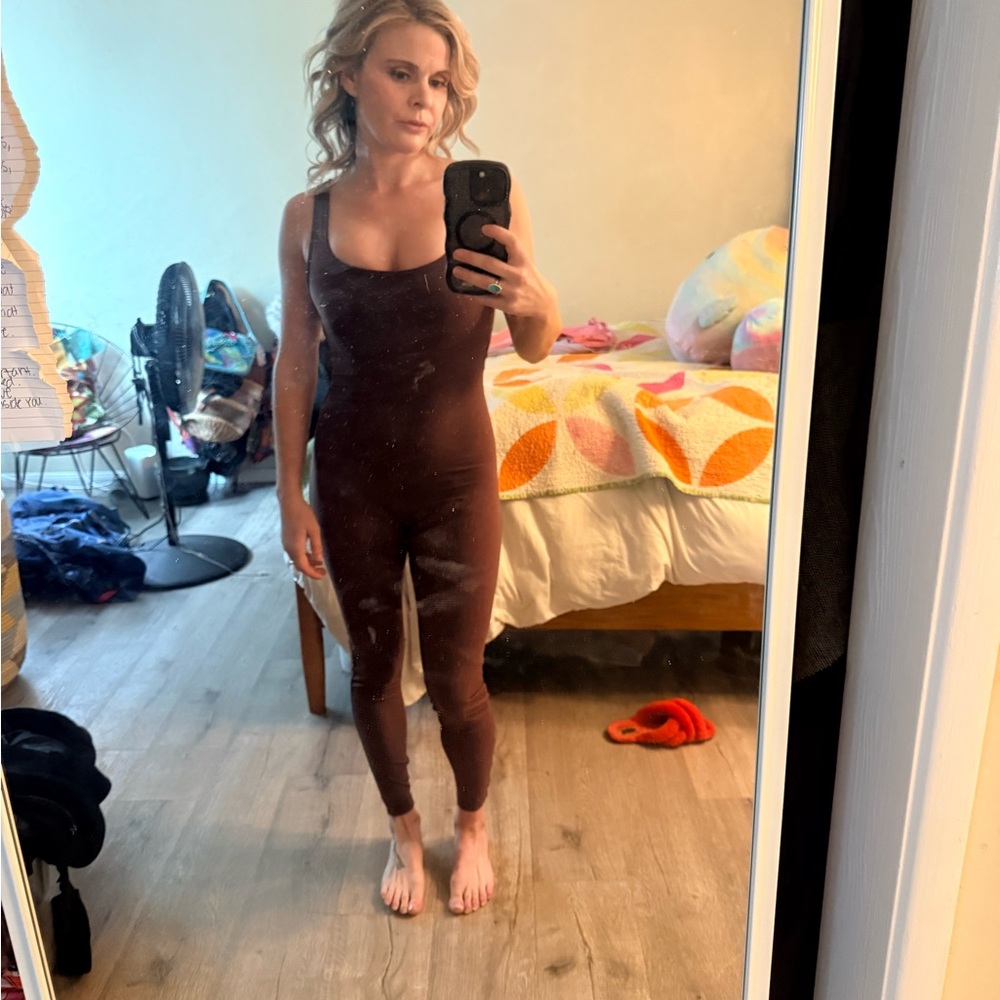 Brown full length one piece bodysuit